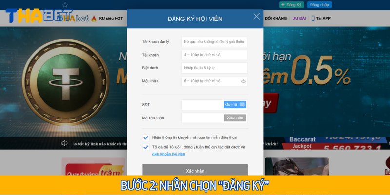 Hướng dẫn các bước đăng ký Thabet an toàn chỉ với vài phút